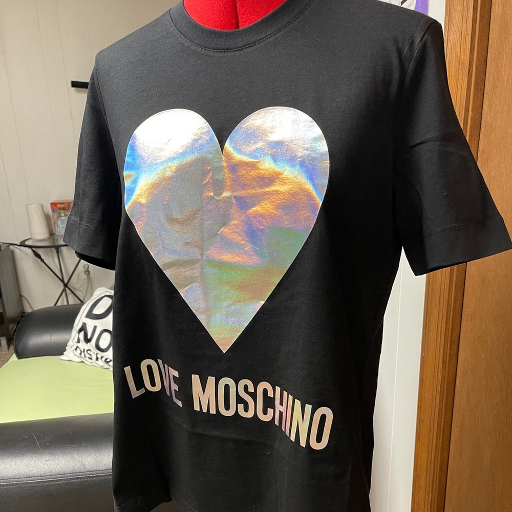 Reflective Heart Moschino Tshirt